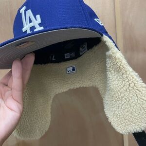 Royal Blue Los Angeles Dodgers size 7 1/8 1988 World Series Dogear New